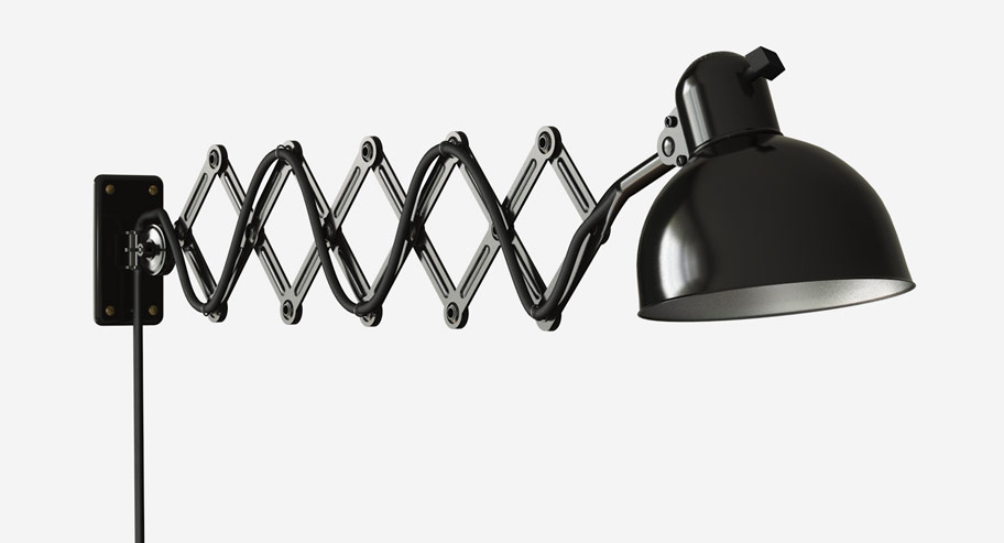 Kaiser Idell Scherenlampe.